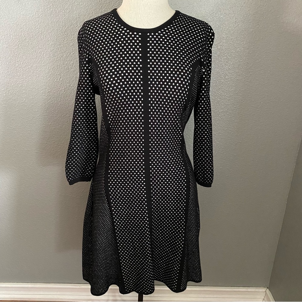 Rachel Rachel Roy Dress Women’s Size XL Sweater  3/4 Sleeve Black Keyhole Back